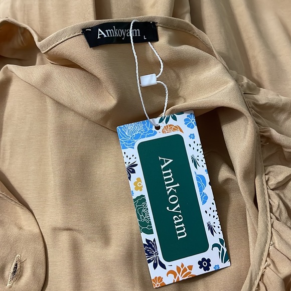 NWT Button Down Khaki Dress - Picture 7 of 8